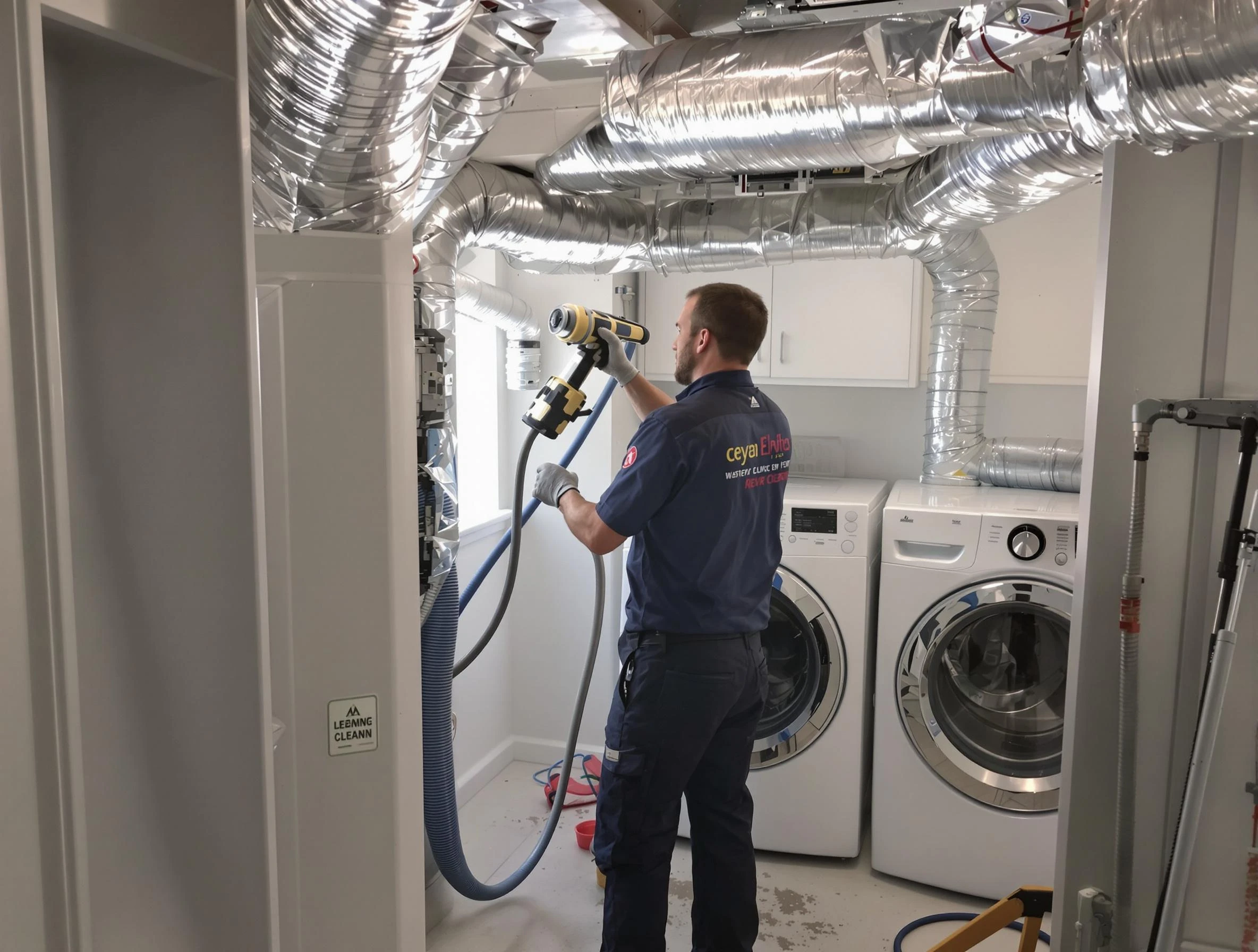Norcross Dryer Vent Cleaning specialist using advanced equipment for thorough duct cleaning in Norcross